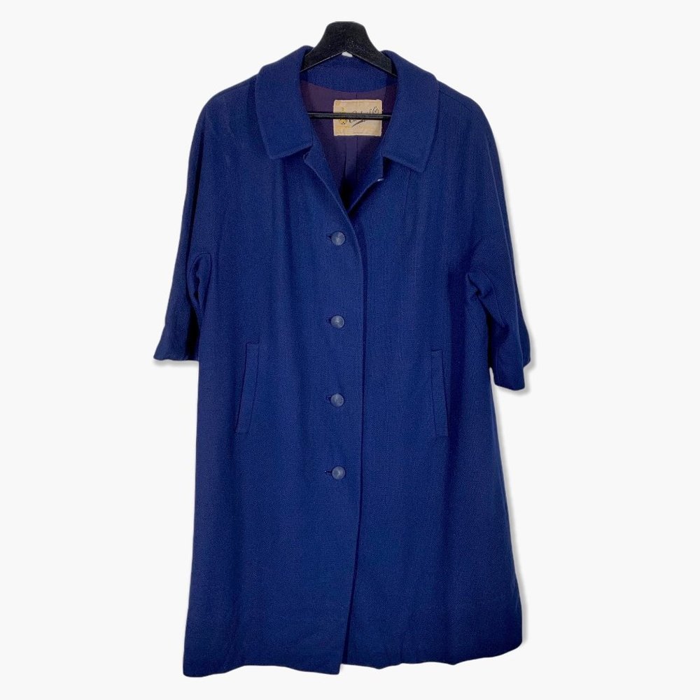 Vintage 50s Embry & Co Australian Lambswool Swing Coat 1X
